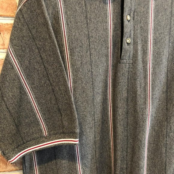 Knights Sportswear XXL SS Polo Gray Striped - Picture 4 of 6